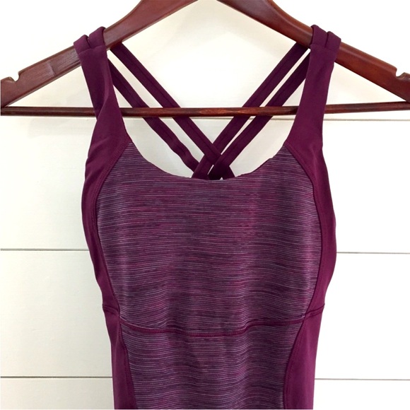 LULULEMON Wee Are From Space Plum Tank Top Workout Athletic Yoga - Picture 6 of 9
